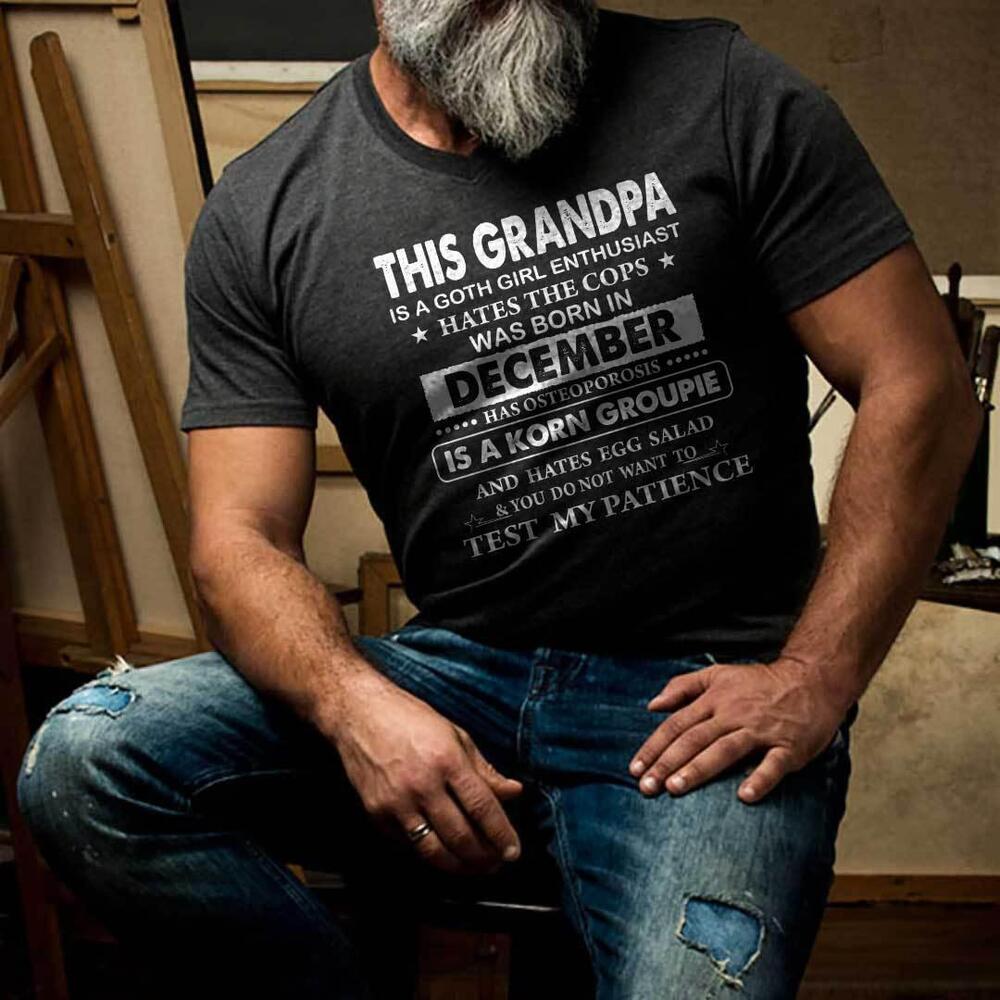 This Grandpa Is A Goth Girl Enthusiast Hates The Cops Shirt